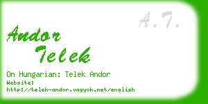 andor telek business card